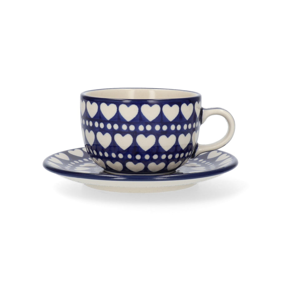 Kop en Schotel 230 ml - Blue Valentine | Bunzlau Castle