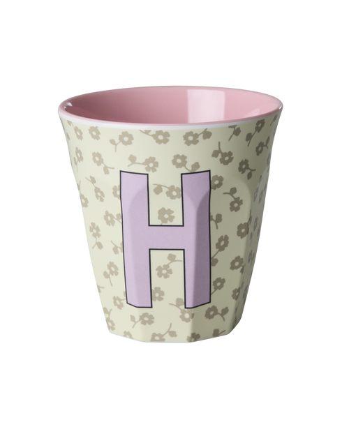 Rice Alfabet Beker Letter H Flowers - Rice by Rice