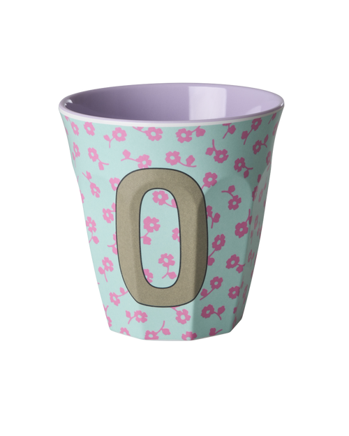Rice Alfabet Beker Letter O Flowers - Rice by Rice