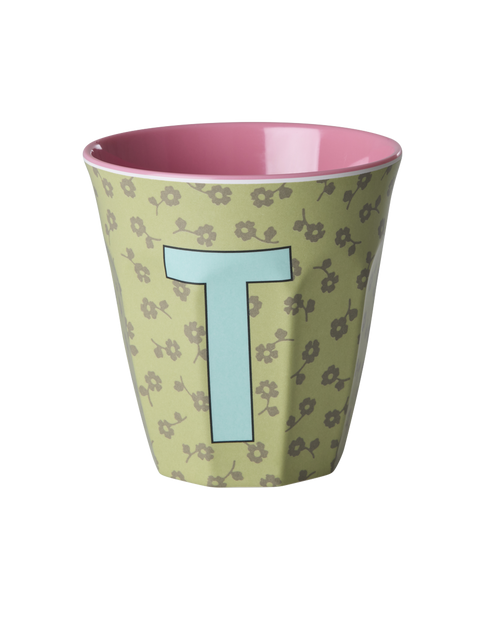 Rice Alfabet Beker Letter T Flowers - Rice by Rice