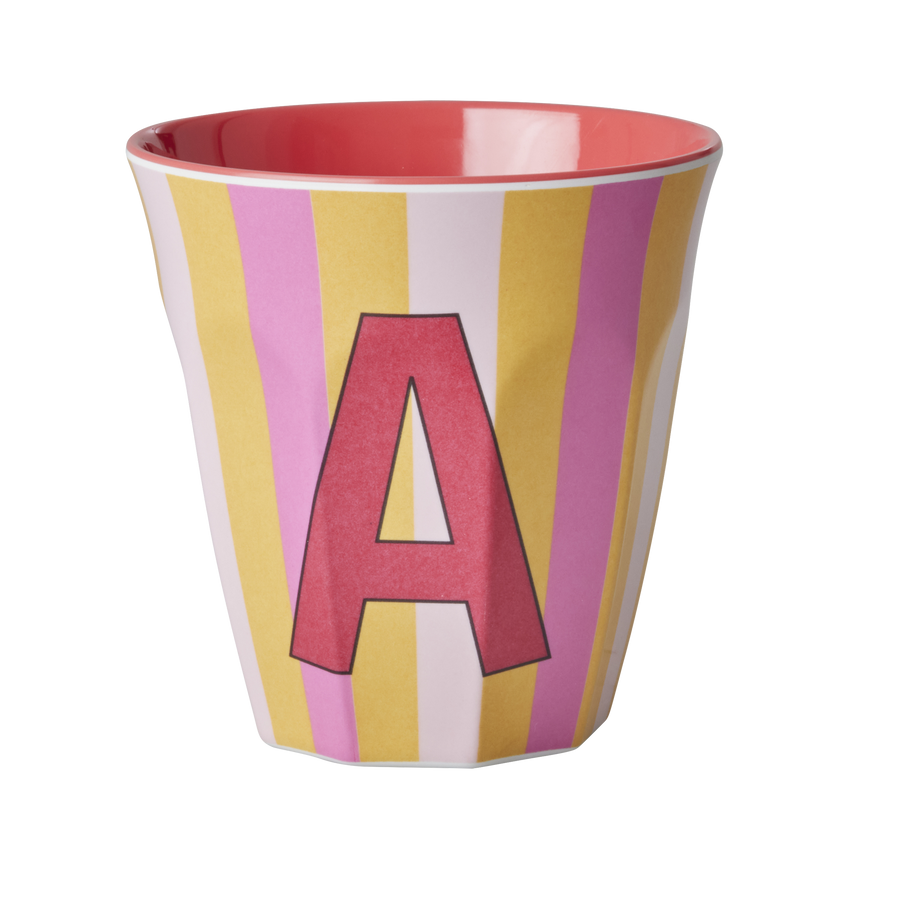 Rice Alfabet Beker Letter A Stripes - Rice by Rice