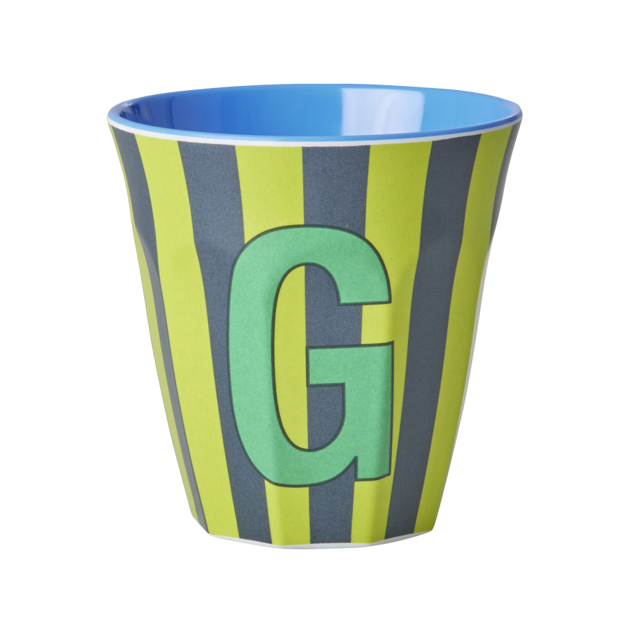 Rice Alfabet Beker Letter G Stripes - Rice by Rice