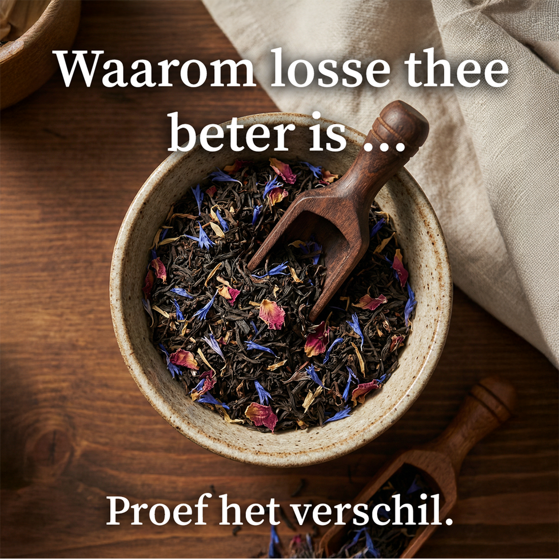 Waarom losse thee beter is, proef het verschil