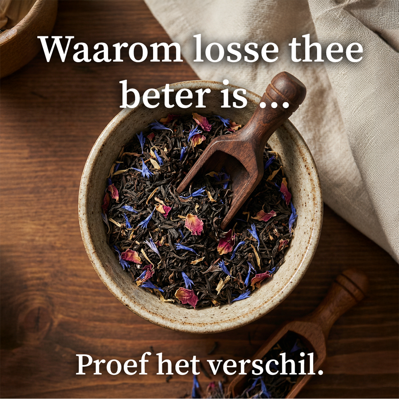 Waarom losse thee beter is, proef het verschil