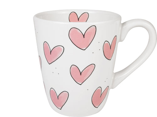 EB PINK: MUG 0,35L HEARTS – Blond Amsterdam bij Tante Rie Borne
