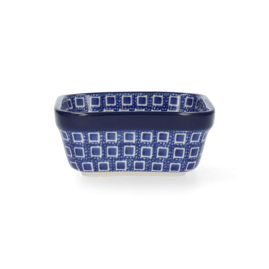 Vierkante kom 170 ml - Blue Diamond | Bunzlau Castle – Bunzlau Castle aardewerk Tante Rie Borne