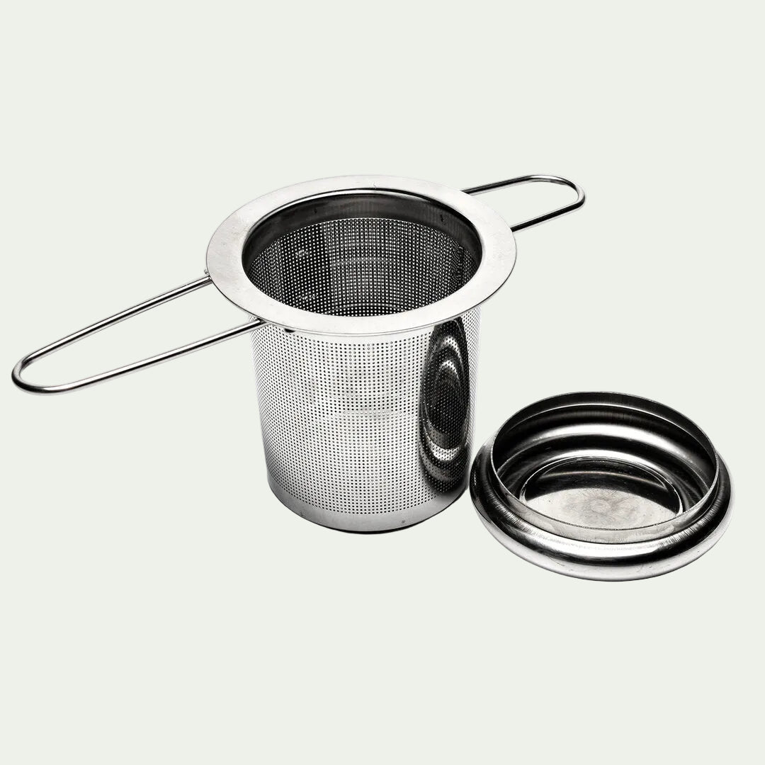 RVS theezeef met deksel - inklapbaar