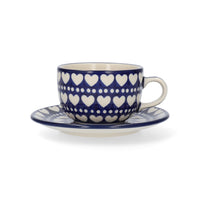 Kop en Schotel 230 ml - Blue Valentine | Bunzlau Castle