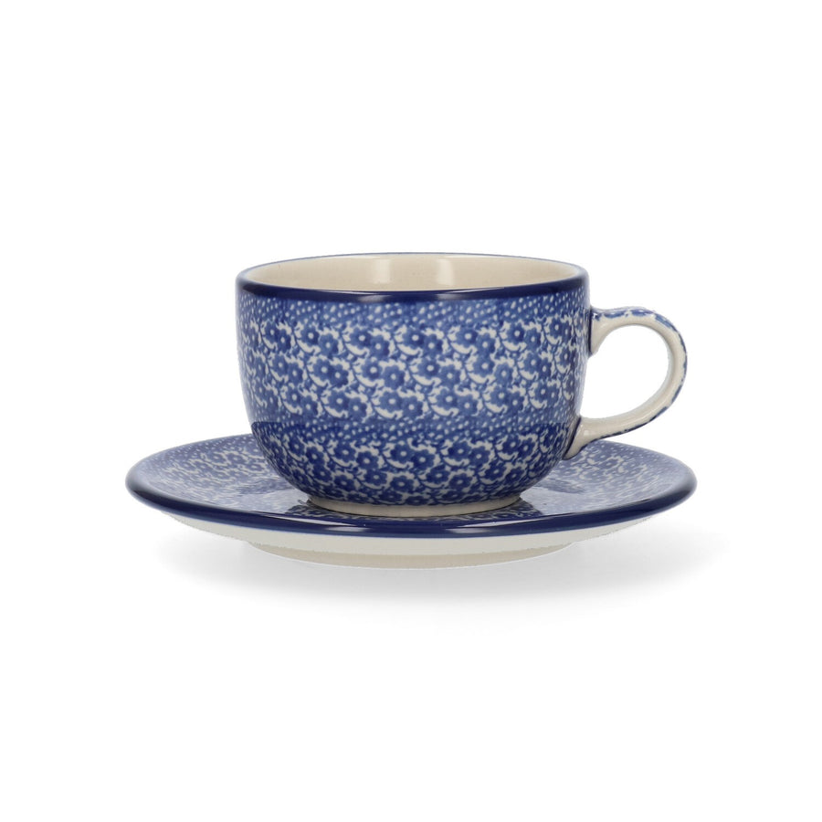 Kop en Schotel 230 ml - Midnight Blue | Bunzlau Castle – Bunzlau Castle aardewerk Tante Rie Borne