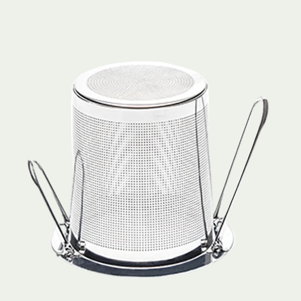 RVS theezeef met deksel - inklapbaar