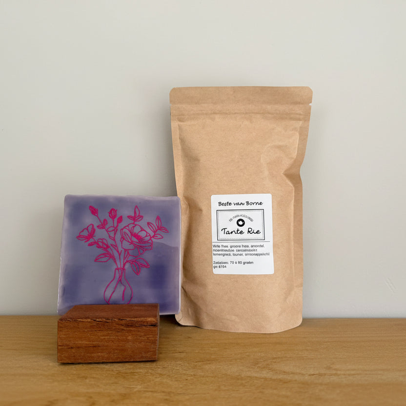 Beste van Borne losse witte en groene thee met sinaasappel en amandel