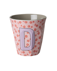 Rice Alfabet Beker Letter D Flowers - Rice by Rice