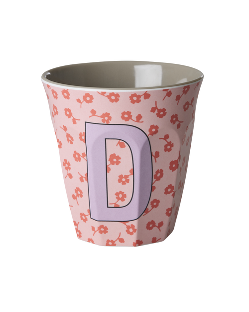 Rice Alfabet Beker Letter D Flowers - Rice by Rice