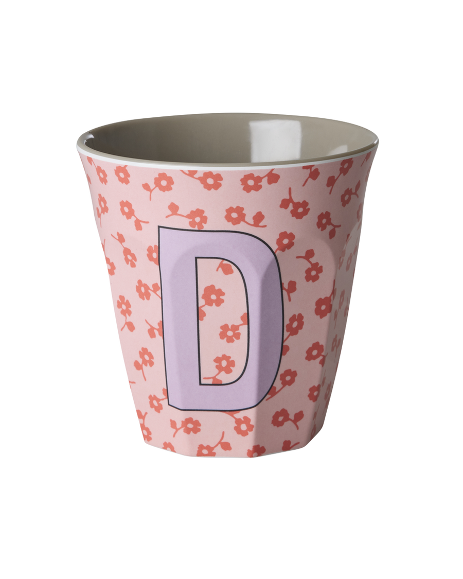 Rice Alfabet Beker Letter D Flowers - Rice by Rice