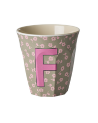 Rice Alfabet Beker Letter F Flowers - Rice by Rice