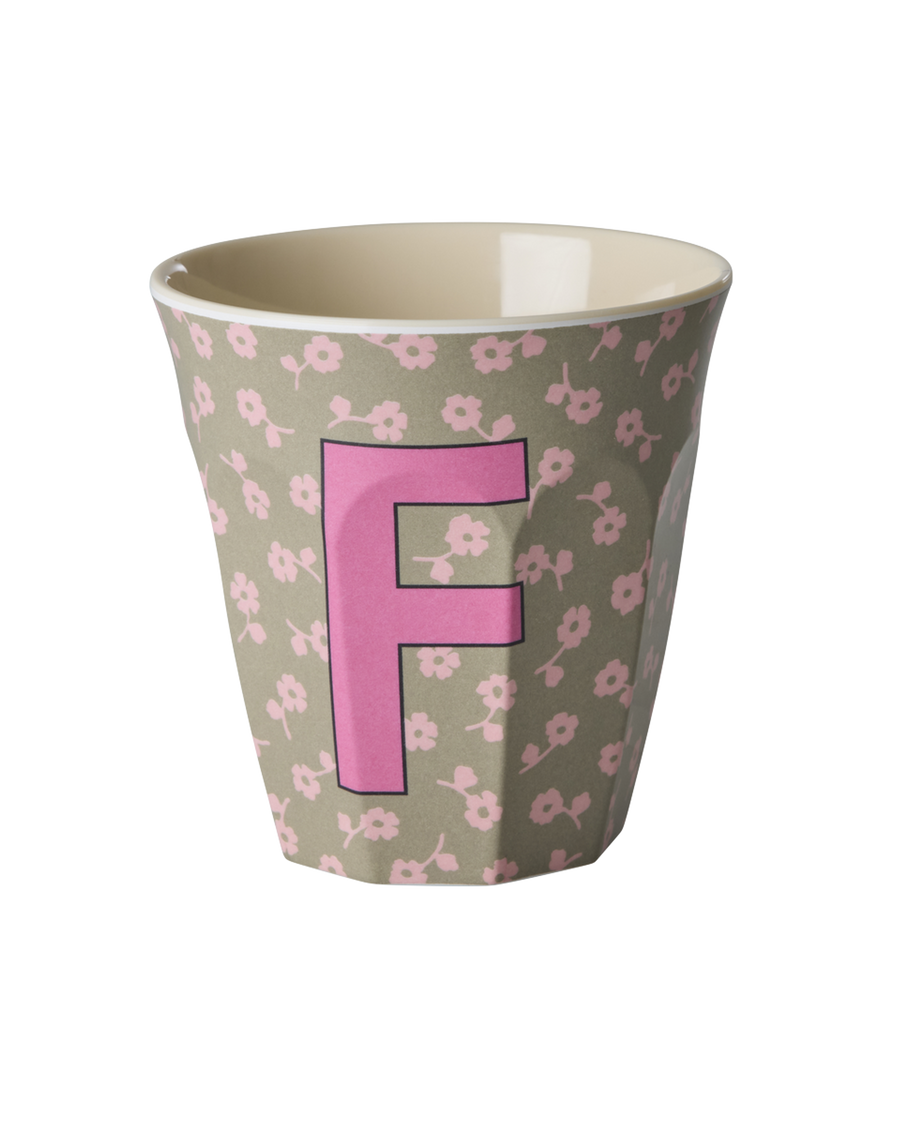 Rice Alfabet Beker Letter F Flowers - Rice by Rice