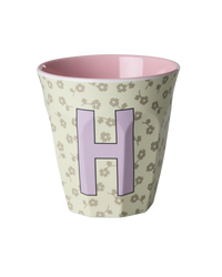 Rice Alfabet Beker Letter H Flowers - Rice by Rice