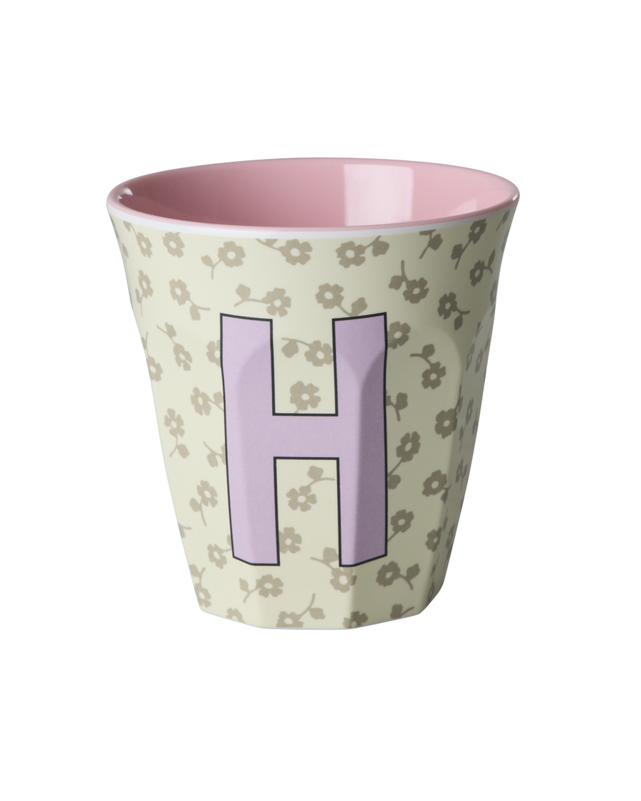 Rice Alfabet Beker Letter H Flowers - Rice by Rice