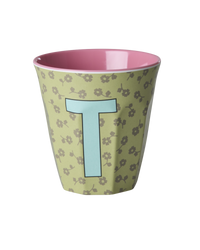 Rice Alfabet Beker Letter T Flowers - Rice by Rice