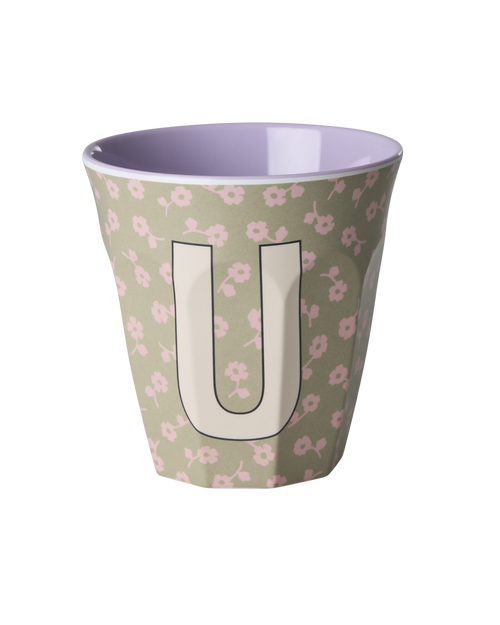 Rice Alfabet Beker Letter U Flowers - Rice by Rice