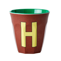 Rice Alfabet Beker Letter H Bruin - H - Rice by Rice