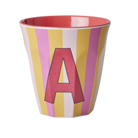 Rice Alfabet Beker Letter A Stripes - Rice by Rice