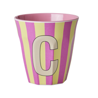 Rice Alfabet Beker Letter C Meerkleurig - C - Stripes - Rice by Rice