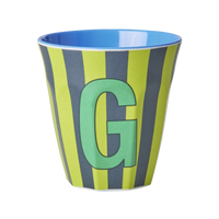 Rice Alfabet Beker Letter G Stripes - Rice by Rice