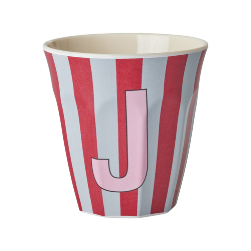 Rice Alfabet Beker Letter J Stripes - Rice by Rice
