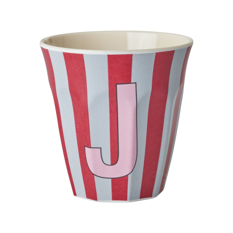Rice Alfabet Beker Letter J Stripes - Rice by Rice