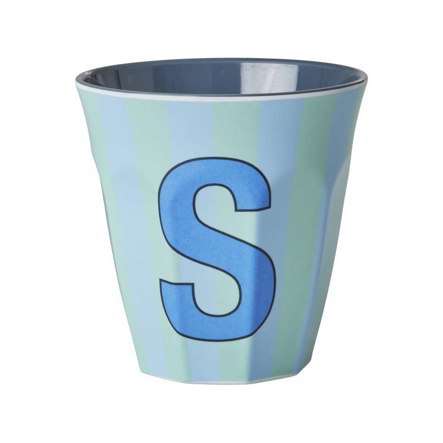 Rice Alfabet Beker Letter S Stripes - Rice by Rice