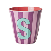 Rice Alfabet Beker Letter S Stripes - Rice by Rice