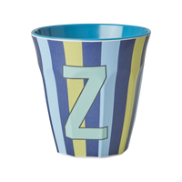 Rice Alfabet Beker Letter Z Blauw - Z - Stripes - Rice by Rice
