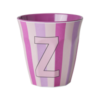 Rice Alfabet Beker Letter Z Paars - Z - Stripes - Rice by Rice