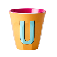 Rice Alfabet Beker Letter U Abrikoos - U - Rice by Rice